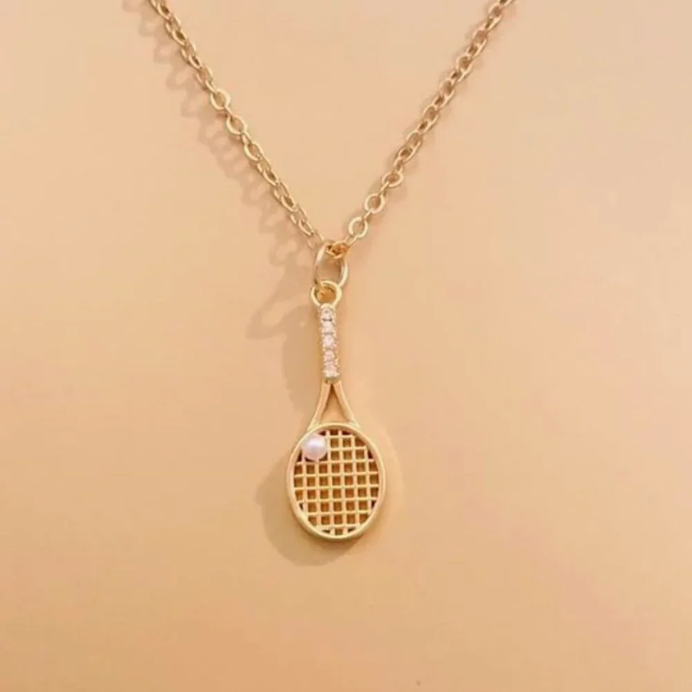 Tennis Racket Necklace - Picture 3 of 6